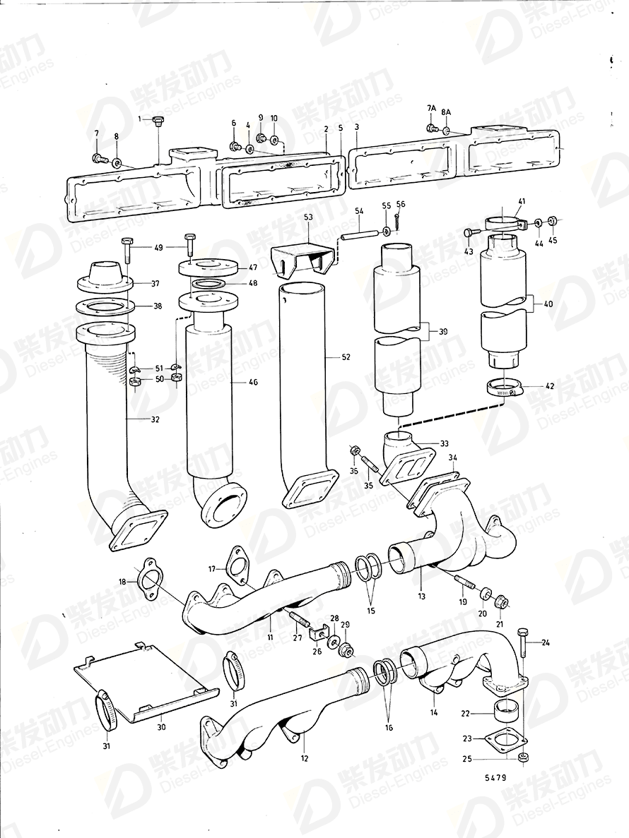 volvo penta Gasket 421071 Drawing volvo penta Gasket 421071 Drawing